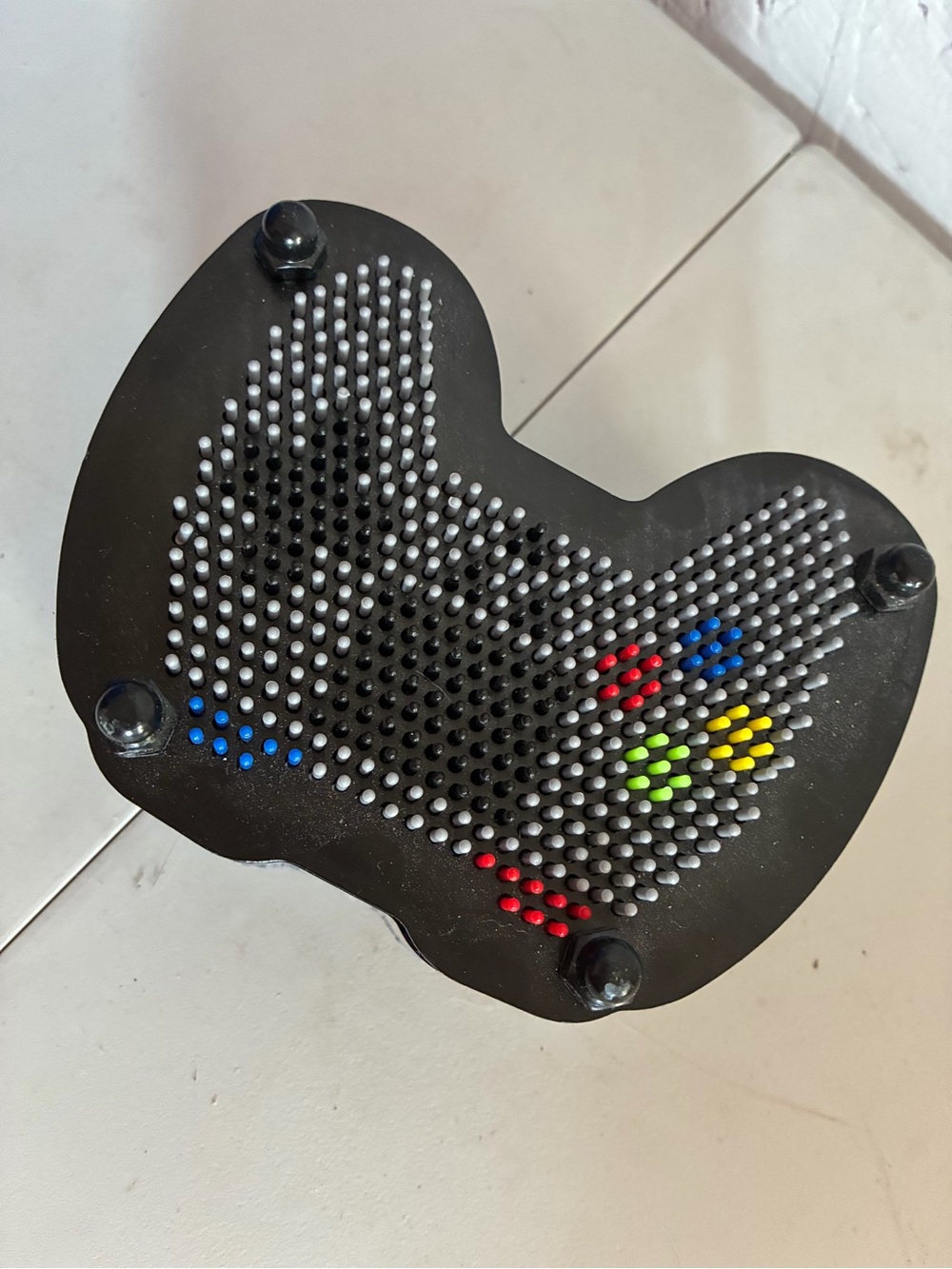 Black Heart Peg Art Board Kids Learning Toy - Multicolor Pegs